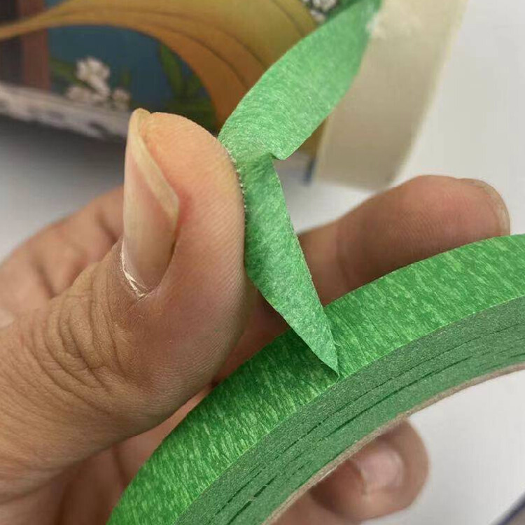 。外墙高粘绿色美纹纸真石漆专用30米仿石漆水包水包砂美纹纸