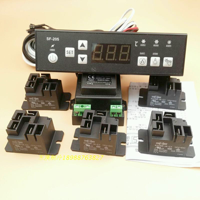 。尚方温控数字式冷藏展示柜雪冷柜温控器 SF-205=PC205外置继电