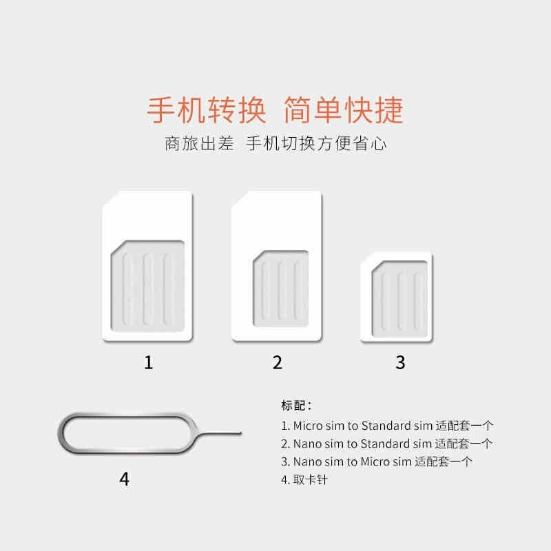 。vaidusim手小转大电话卡套卡托还原卡槽通用nano小卡转中卡机卡