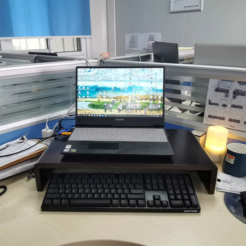 笔记本增高架胡桃木电脑架显示器底座屏幕支架键盘写字台桌面加高