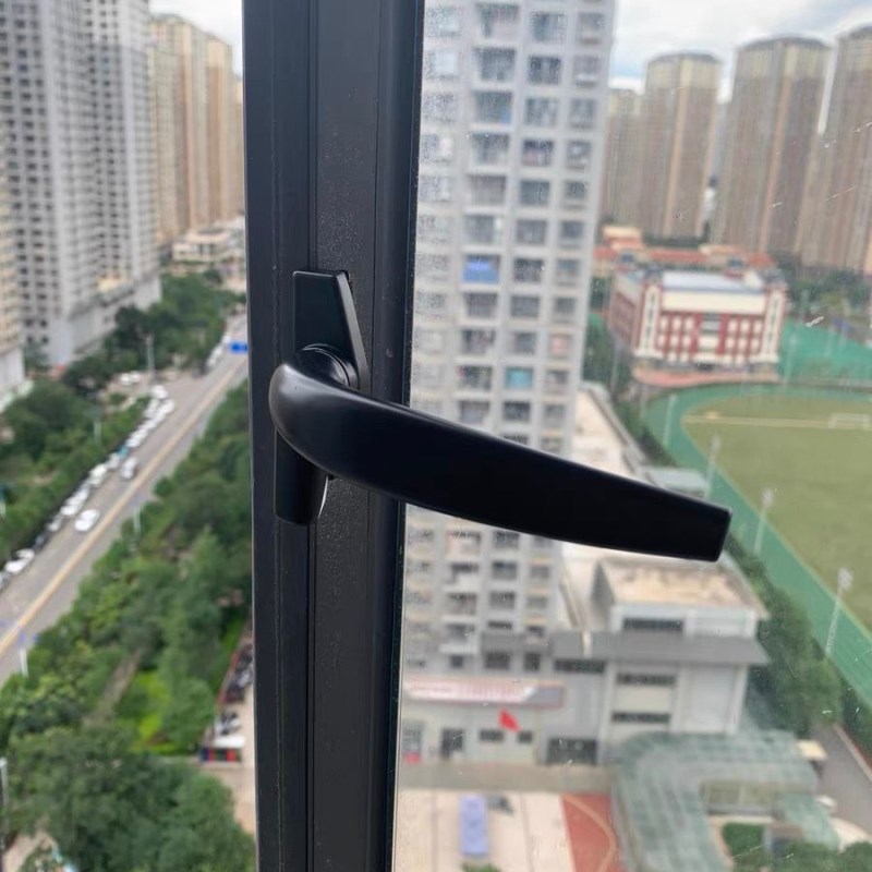 悬窗推拉门窗铝合金锁扣把手老式执手锁塑钢门窗平开窗七字玻璃窗