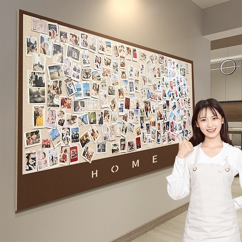 照片墙背景板毛毡墙贴毛毡板软木板墙面装饰留言板毛毡版房间墙板