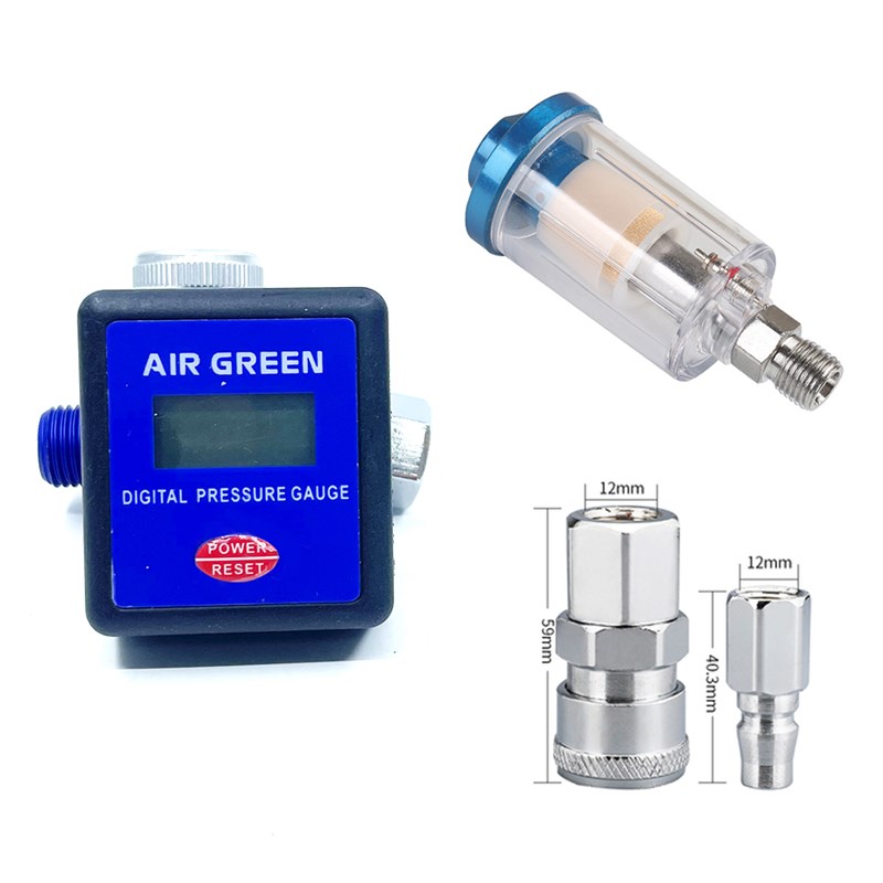 高精度可调数字压力表小型电子气压表气动喷漆枪电子数显表