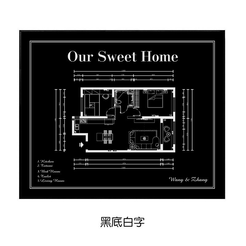 定制k户型图电表箱装饰画房屋平面设计图配电箱遮挡开关盒挂画壁