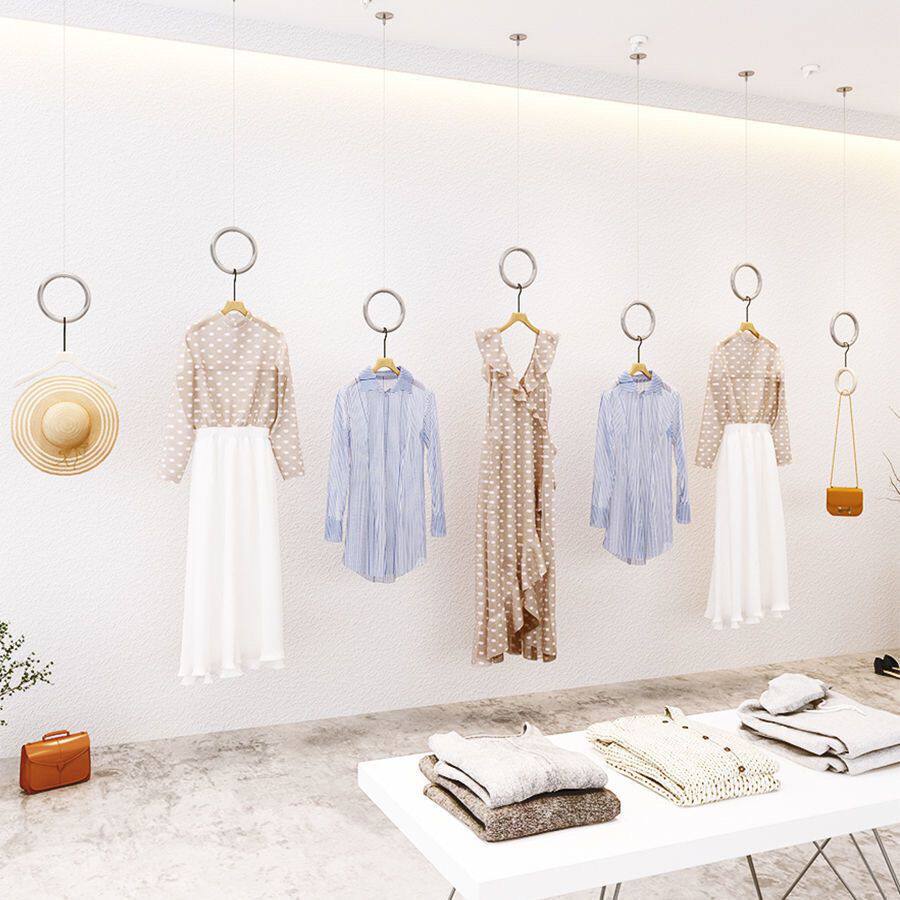 服装店展示架可调节钢丝