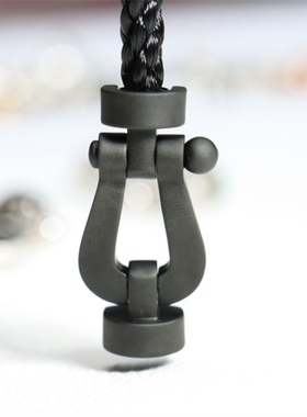 XL加大号黑武士马蹄扣手链钛钢