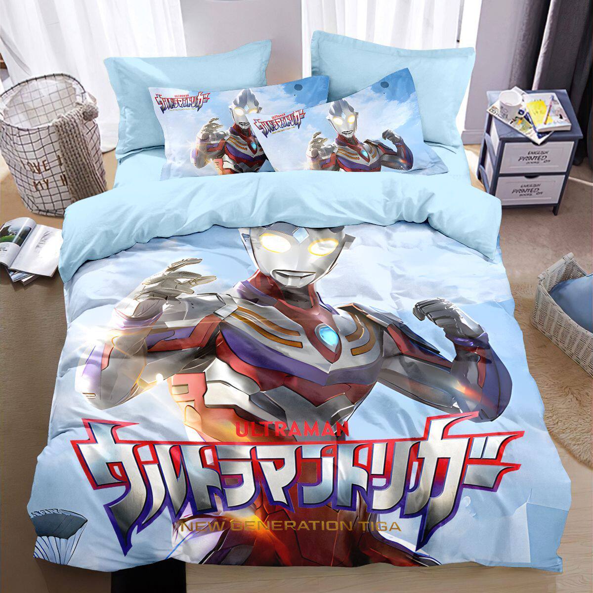 2025奥特曼全棉四件套卡通男春秋款学生宿舍儿童床上三件套床单床