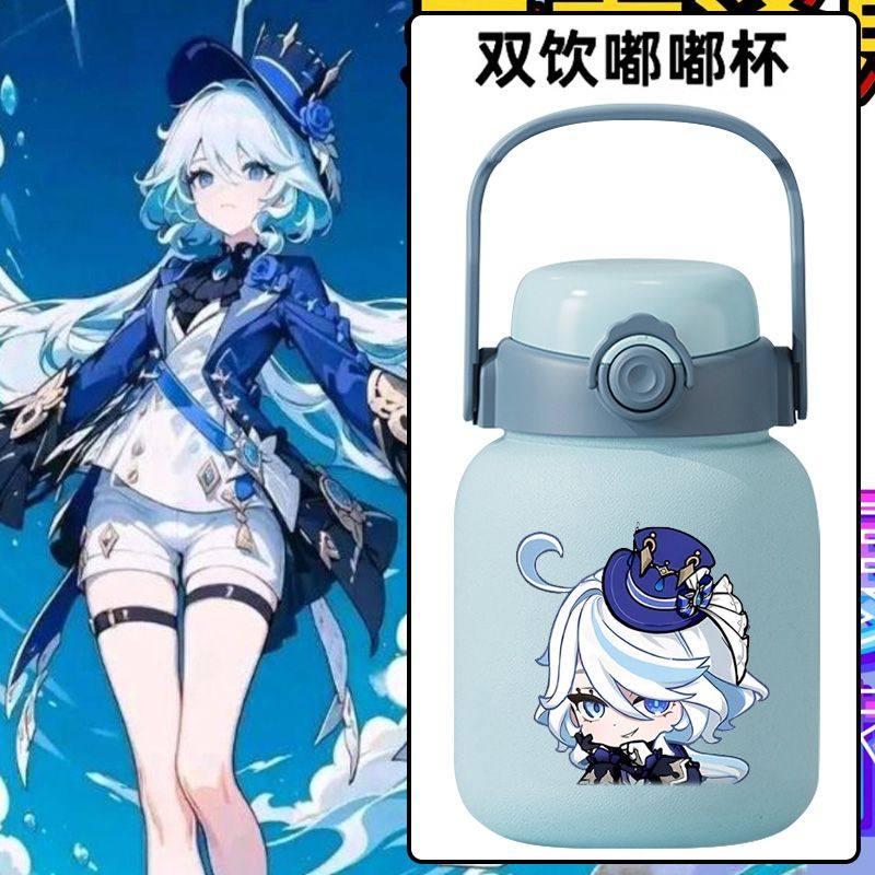 2024原神游戏芙卡洛斯水神芙宁娜动漫二次元周边卡通大肚杯保温杯,餐饮具,保冷/保温杯,淘宝优惠券,粉丝福利购,淘宝优惠卷