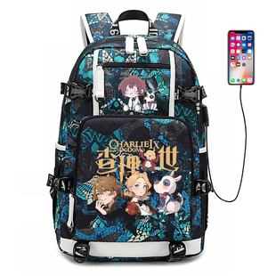 2025查九同人周边唐晓翼 虎鲨 墨多多谜境冒险中学生书包双肩包背