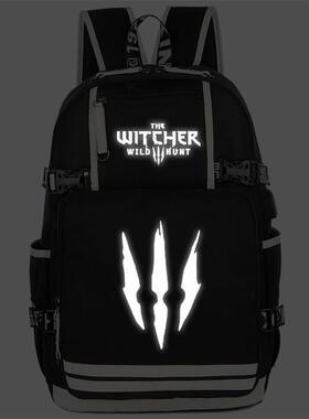 艾登森witcher巫师3周边游戏书包双肩反光夜光书包中学生电脑背包