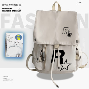热销Rockstar游戏玩家R星同人周边女青少年学生双肩背包大容量书