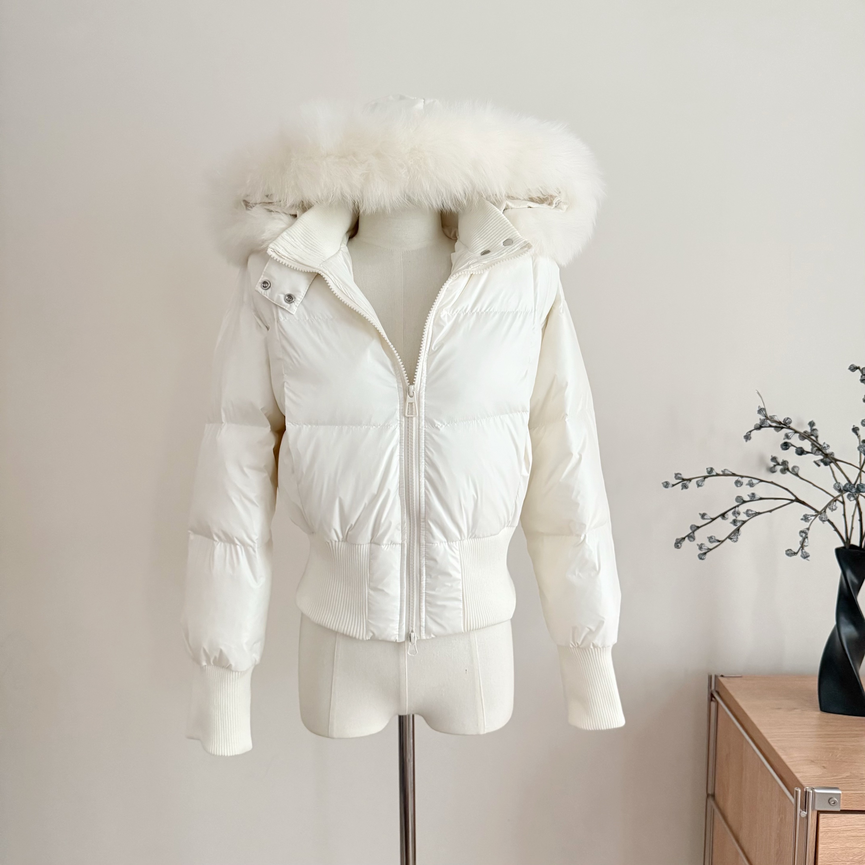 titi小姐姐北国雪芙羽绒服女冬季白鸭绒狐狸毛领连帽保暖外套