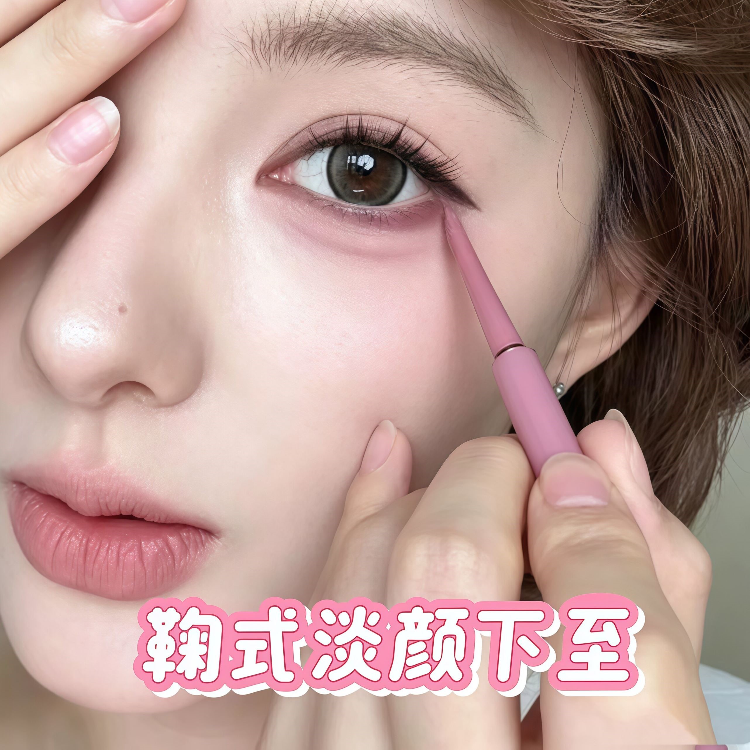 鞠式淡颜眼睑下至!显色眼线胶笔不晕染防水防汗持久双头卧蚕笔