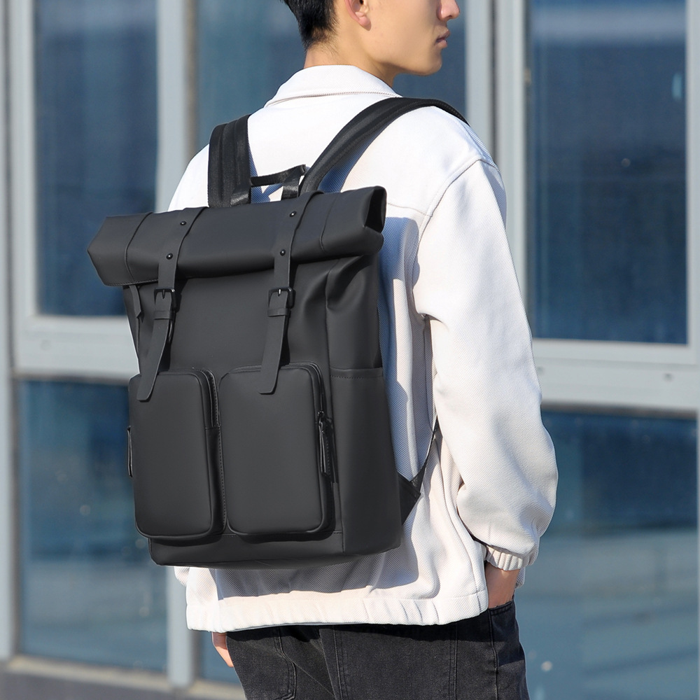 日本品质商务双肩包高级感男款大容量电脑背包学生书包轻便户外通