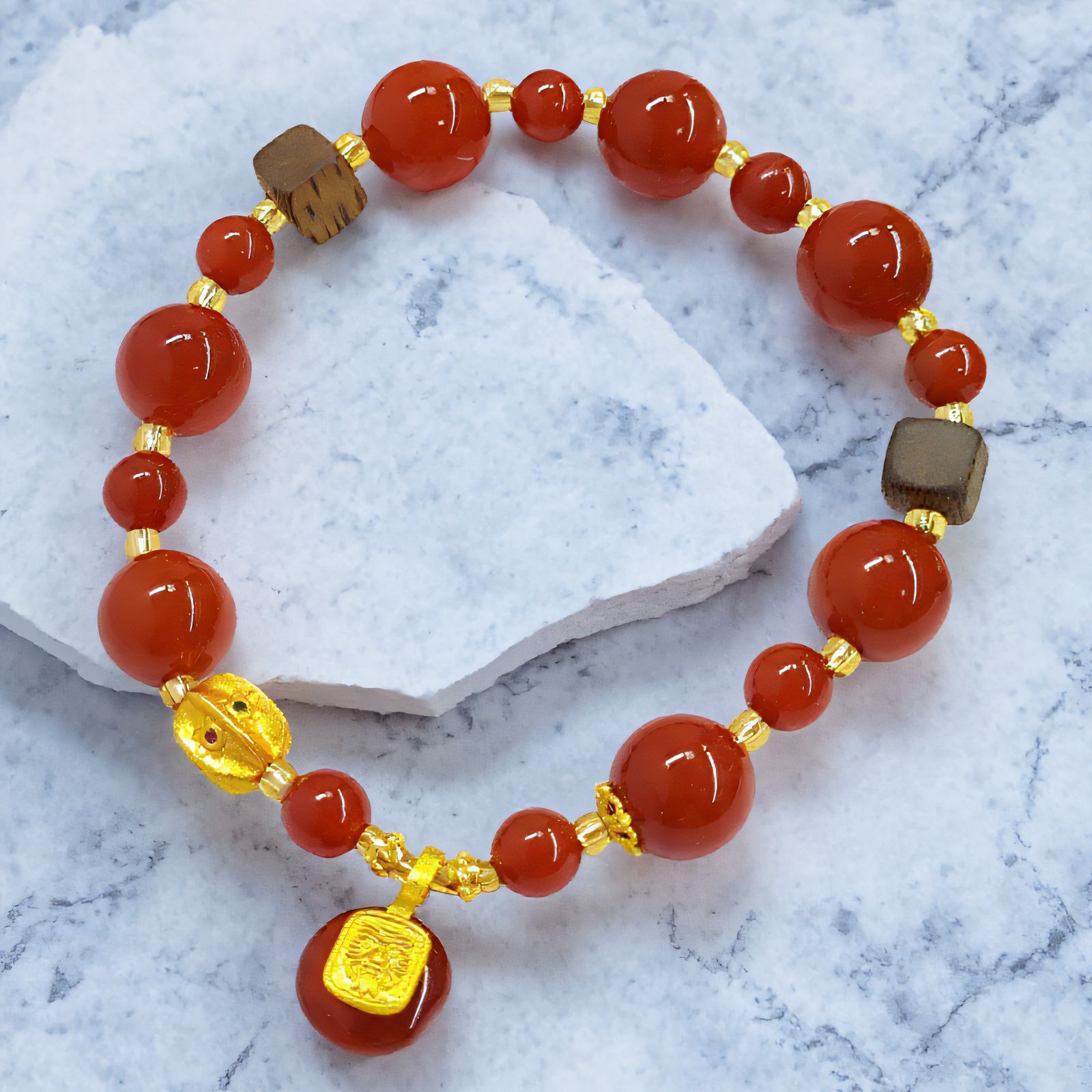 日本品质南红玛瑙手串手链新中式简约ins中国古风小众设计感送礼
