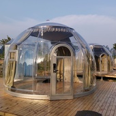 圣诞透明大球亚克力大半球有机玻璃E大肚子防护罩星空房民宿压克