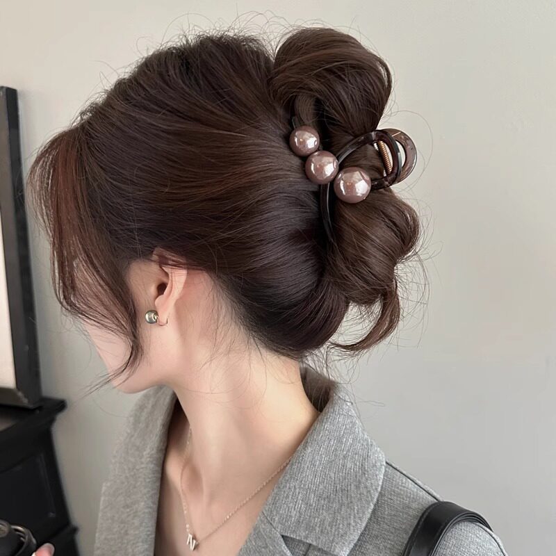 珍珠抓夹高级感发饰2024新款