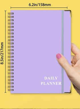 A5 undated daily hourly study planner schedule book agenda