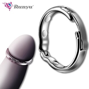 Runyu Cock Ring Metal Penis Sleeve For Male Extender Penis E