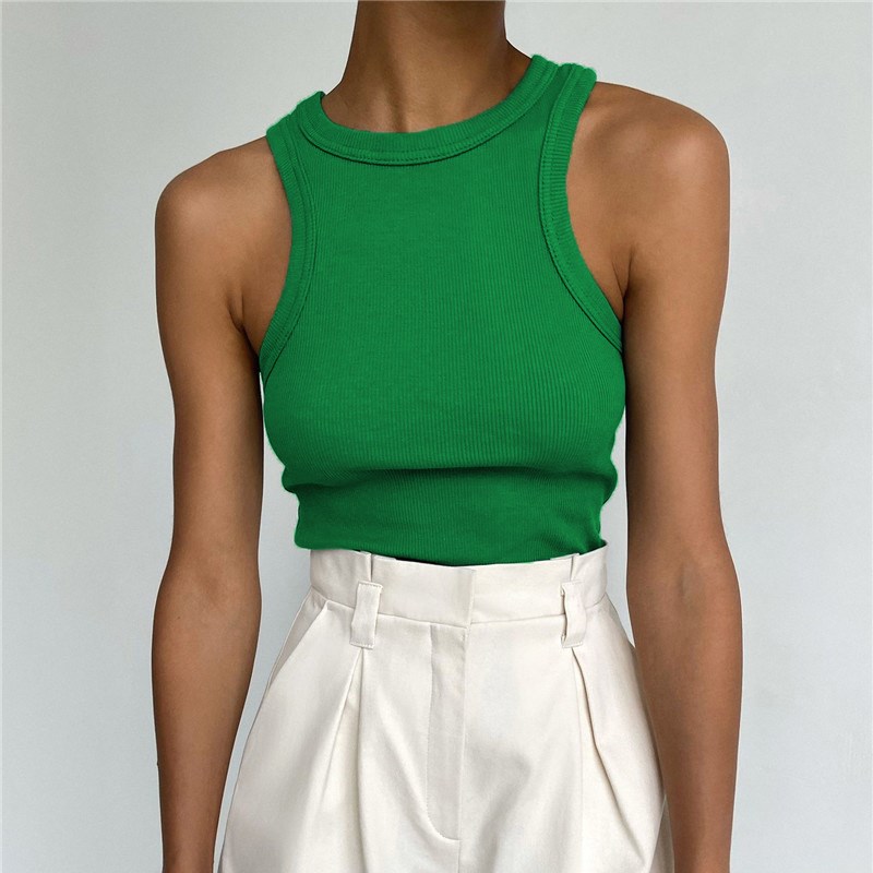 women's sleeveless knitted vest cotton 2022 summer t