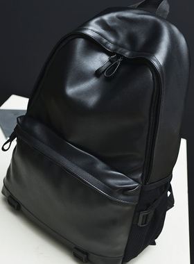 时尚潮流背包 men women pu leather backpack school bags boys
