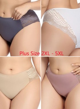 Sexy Underwear Lace Panties Plus Size Briefs For 110KG Women