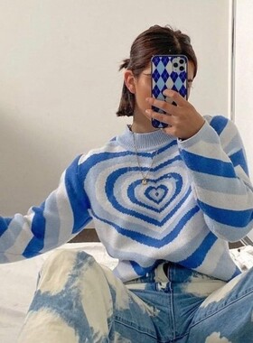 New color-blocking slim-fit women antumn knitted sweater针织