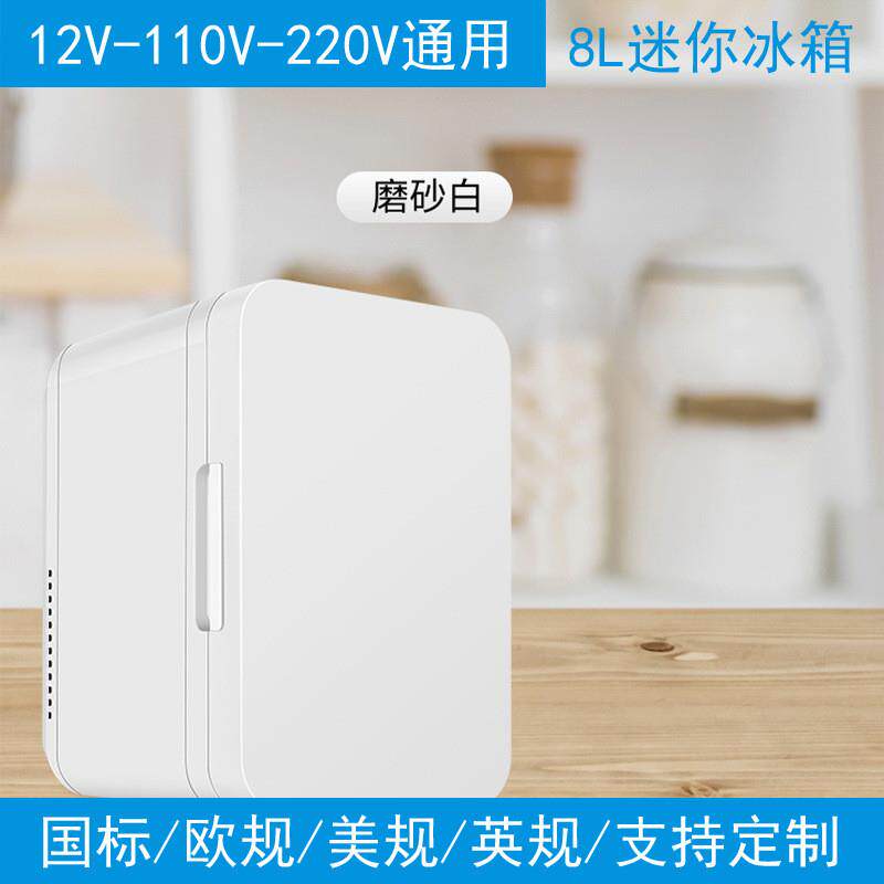 跨境8l车载冰箱冷藏箱宿舍家用冰箱保鲜化妆品迷你冷暖小冰箱