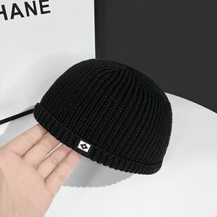 帽子男款光头针织帽秋天瓜皮帽男士薄款毛线地主雅痞帽子女秋冬光