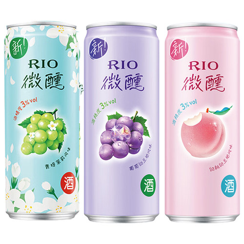 锐澳RIO鸡尾酒微醺3度低度少女果酒白桃百香果多种小甜酒瓶装茉莉