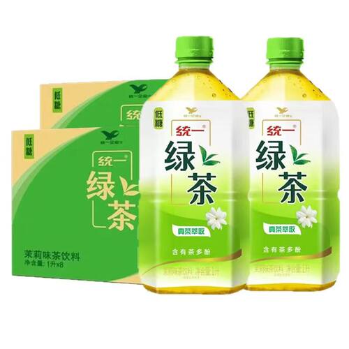 统一绿茶1L*8瓶装清爽解腻