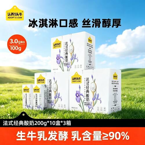 法式经典原味酸奶200g*10盒