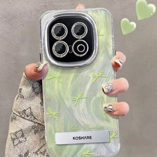 晕染蝴蝶结适用于VivoY600pro手机壳羽纱X300精孔S60带支架IQooZ11turbo轻奢S50mini高级感Y500小清新Y78+