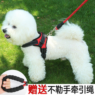 狗狗牵引绳背心式马鞍胸背遛狗牵引绳泰迪金毛大型中型小型犬狗绳