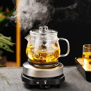 煮茶壶玻璃烧水茶壶单壶电陶炉煮茶过滤花茶茶具泡茶壶自动煮茶器