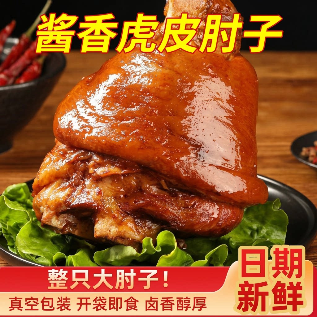 酱香猪肘子年货熟食猪蹄猪头预制菜开袋即食酱牛肉真空卤味虎皮