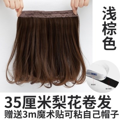 可爱小辫子麻花辫连帽洋气新款秋冬款卷发假发片可粘帽子魔术贴
