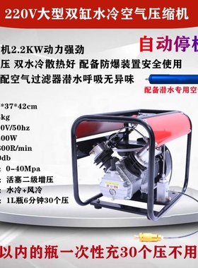 水肺氧气瓶高压打气机30Mpaw车载家用空气压缩机40Mpa潜水瓶充气