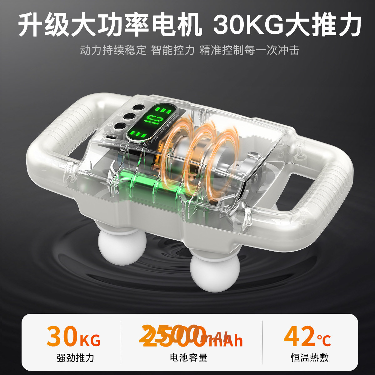 四头筋膜枪肌肉放松按摩器高频大功率电动颈膜抢六头筋膜枪按摩仪
