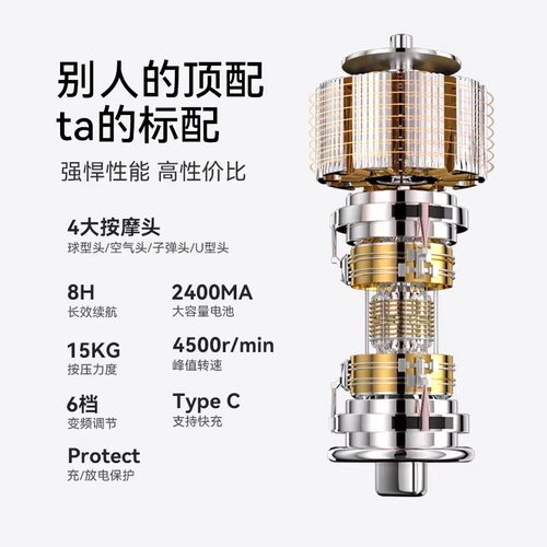 筋膜枪肌肉放松按摩男女用迷你款小型专业颈膜枪mini静音电动