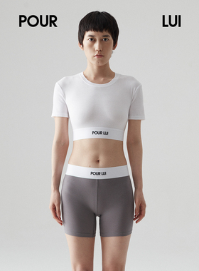 璞履 女士超弹莫代尔罗纹长平角内裤 打底裤安全裤POURLUI UDW118