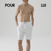 LUI 璞履 LGR101 运动 POUR 男女同款 黑标高弹罗纹匹马棉家居短裤