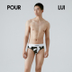 男士 黑标长绒棉罗纹中腰涂鸦印花三角内裤 POUR 璞履 LUI UDW135