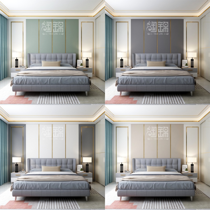 现代轻奢卧室客厅床头电视墙沙发墙皮革金属条自粘软包硬包背景墙