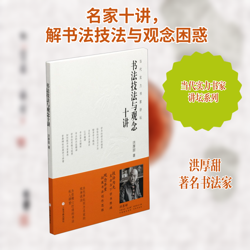 书法技法与观念十讲 上海书画出版社 洪厚甜 著 书法/篆刻/字帖书籍