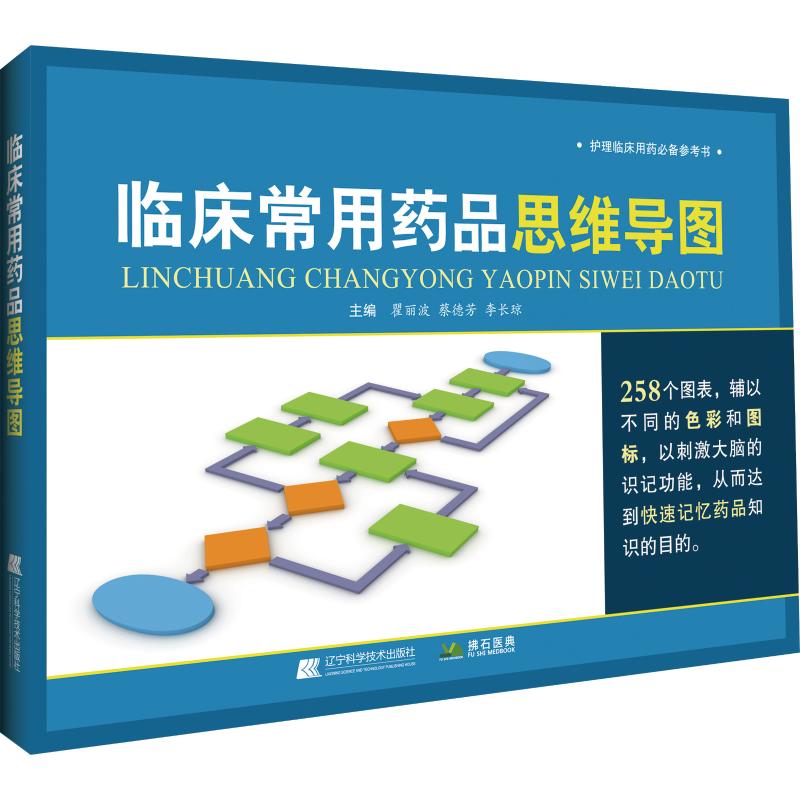 临床常用药品思维导图 辽宁科学技术出版社 瞿丽波,蔡德芳,李长琼 编 药学