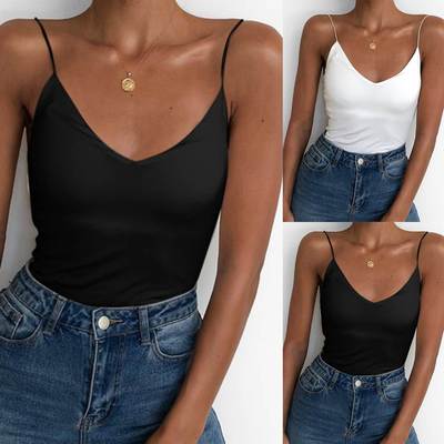 Solid color camisole bottoming shirt slim vest