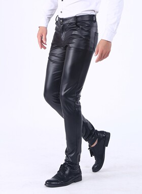 Clothes Leather Trousers pants for men Casual winter autumn