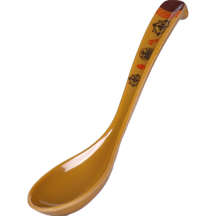 密胺勺子仿瓷汤匙彩色塑料调羹勾勺黑红麻辣烫快餐酒店功夫长柄勺