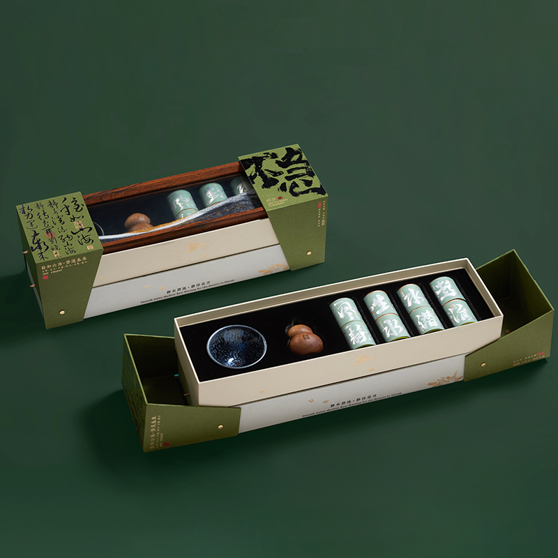 非遗建盏搭配精选小罐茶 中秋高端商务礼品